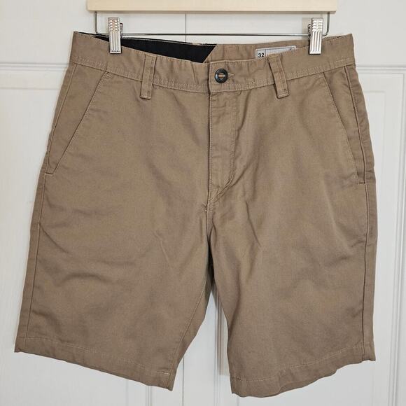 Volcom Other - Volcom Mens Tan Chino Shorts 32 Casual Skater Summer Business Beach Cotton